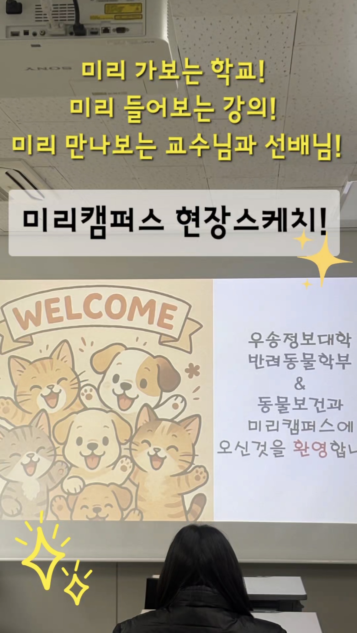 반려동물학부 미리캠퍼스 현장 스케치