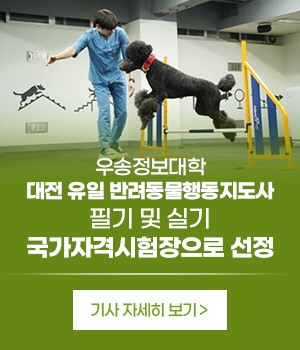 우송정보대학 대전 유일 반려동물행동지도사 필기 및 실기 국가자격시험장으로 선정 / 기사 자세히 보기